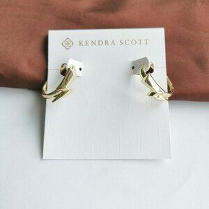 Kendra Scott Bolt Gold Huggie Earrings